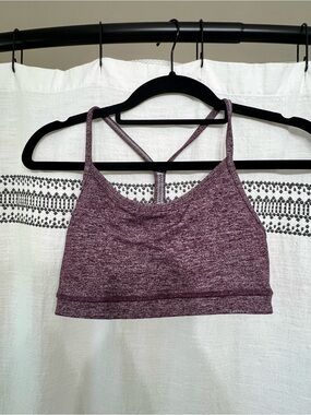 lululemon Heathered Plum Strappy Sports Bralette